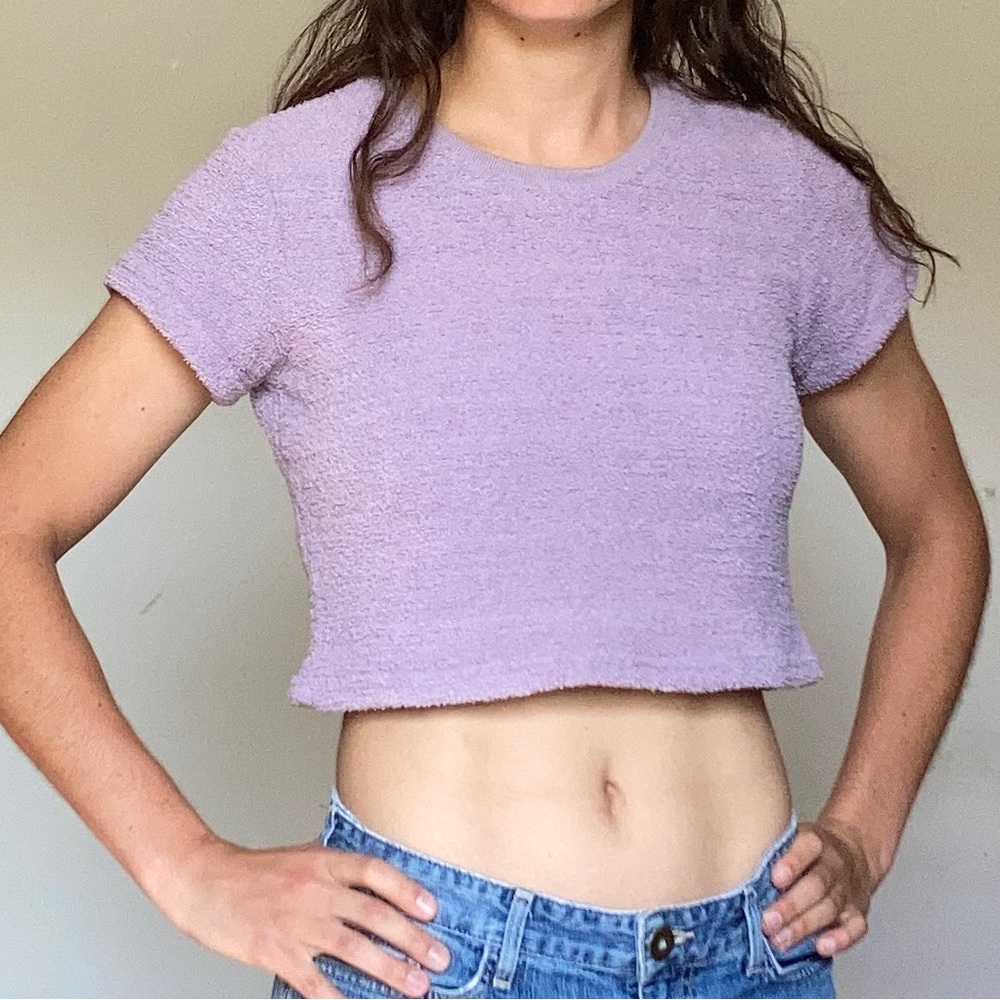 ASOS Textured Scoop Neck Crop Top